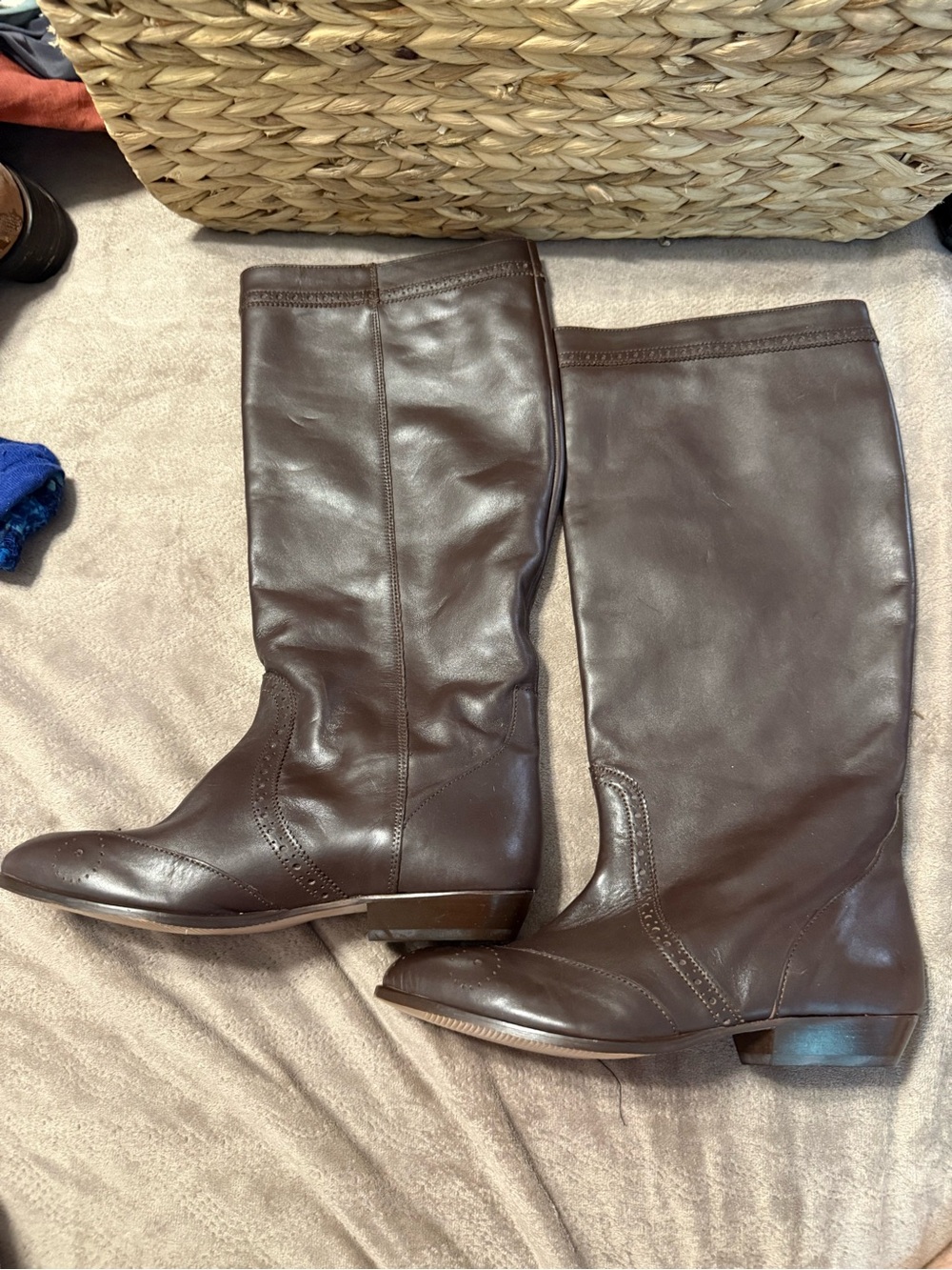 Tuckernuck Dark Brown Leather Knee Boots